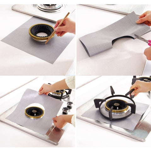 Gas Furnace Surface Ultra-thin Fibre Material Stovetop Protective Cleaning Pad, Size: 27*27cm, 0.08mm, 0.08mm