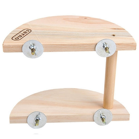 Pet Wooden Two Layers Wood Hamster Footplate Springboard Hamster Small Pets Pedal Toys, Two Layers Footplate