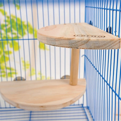 Pet Wooden Two Layers Wood Hamster Footplate Springboard Hamster Small Pets Pedal Toys, Two Layers Footplate