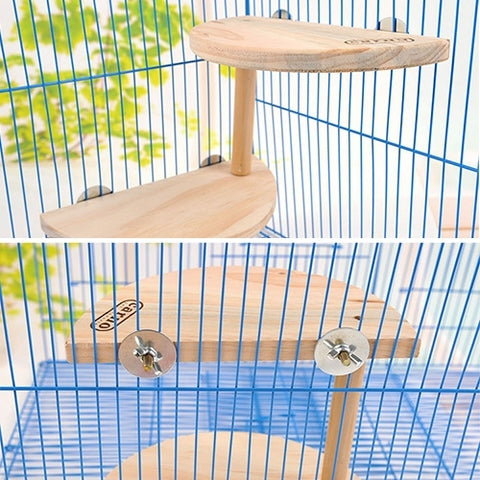 Pet Wooden Two Layers Wood Hamster Footplate Springboard Hamster Small Pets Pedal Toys, Two Layers Footplate