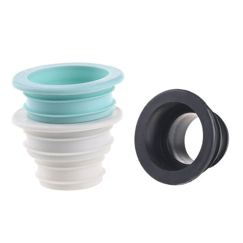 3 PCS Sewer Lengthen Odor-resistant Silicone Joint Kitchen Plumbing Sewer Drain Sealing Plug, Random Color Delivery, Sewer Lengthen Silicone Joint