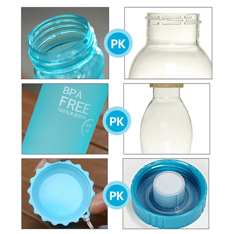 550ml Frost Leak-proof Plastic Portable Soda Bottle Sealed Simple Student Handy Beverage Bottle, 550ml
