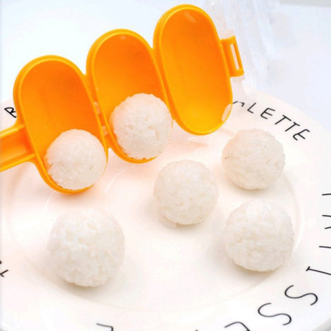 Cute Style Food-grade Sushi Rice Ball Shaker Mold with Spoon for Kids, Random Color Delivery, Spoon Shape