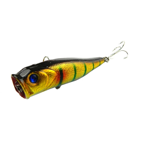HENGJIA Plastic Artificial Fishing Lures Popper Bionic Fishing Bait with Hooks, Length: 9 cm, Random Color Delivery, Length: 9 cm