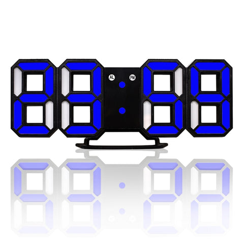 Multi-Function Large 3D LED Digital Wall Alarm Clock with Snooze Function, 12/24 Hours Display for Home, Kitchen, Office, DC 5V, CE Certificated, Black Body Green Characters, Black Body Blue Characters, Black Body Red Characters                        ...