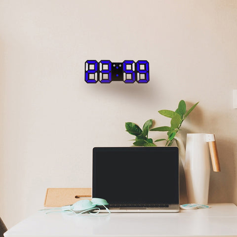 Multi-Function Large 3D LED Digital Wall Alarm Clock with Snooze Function, 12/24 Hours Display for Home, Kitchen, Office, DC 5V, CE Certificated, Black Body Green Characters, Black Body Blue Characters, Black Body Red Characters                        ...