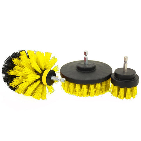 3 PCS Bathroom Kitchen Cleaning Brushes Kit for Electric Drill, 3 in 1 (Green), 3 in 1 (Blue), 3 in 1 (Red), 3 in 1 (Yellow)