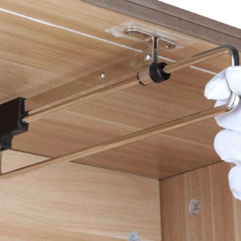 Telescopic Rail Pull-Out Wardrobe Clothes Hanger(30cm), 30cm