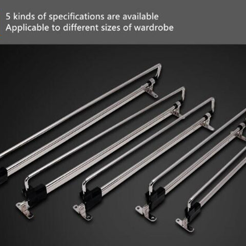 Telescopic Rail Pull-Out Wardrobe Clothes Hanger(25cm), 25cm