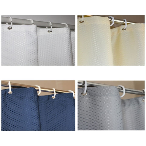 Thickening Waterproof And Mildew Curtain Honeycomb Texture Polyester Cloth Shower Curtain Bathroom Curtains,Size:120*200cm, Size:120*200cm