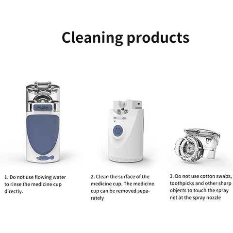 Portable Ultrasonic Nebulizer Mini Handheld Inhaler Respirator Health Care Home Machine Atomizer for Children, Mini Handheld Inhaler