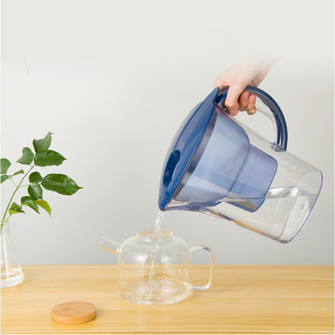 1.3L Portable Home Kitchen Activated Carbon Filter Cold Water Bottle, 1.3L (Blue), 1.3L (Purple)