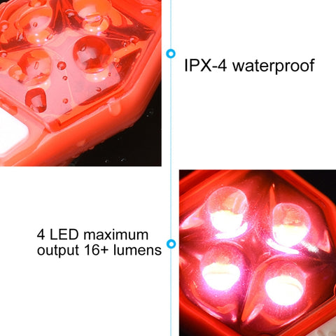 Multifunctional Outdoor Bicycling Running Warning Light Bicycle Taillight LED Back Clip Light, LED Back Clip Light(Black), LED Back Clip Light(Purple), LED Back Clip Light(Red), LED Back Clip Light(White)