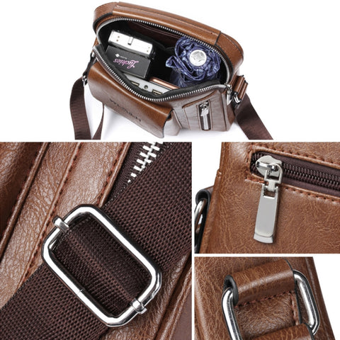 WEIXIER Universal Fashion Casual Men Shoulder Messenger Bag Handbag, Size: L (24cm x 20cm x 6cm)