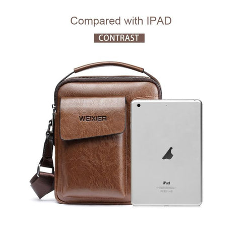 WEIXIER Universal Fashion Casual Men Shoulder Messenger Bag Handbag, Size: L (24cm x 20cm x 6cm)