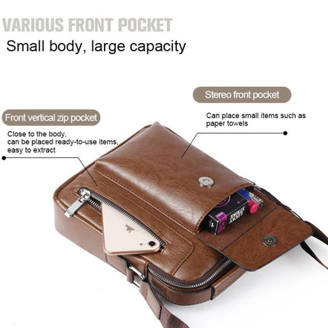 WEIXIER Universal Fashion Casual Men Shoulder Messenger Bag Handbag, Size: L (24cm x 20cm x 6cm)