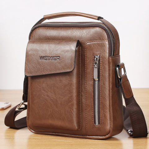 WEIXIER Universal Fashion Casual Men Shoulder Messenger Bag Handbag, Size: L (24cm x 20cm x 6cm)