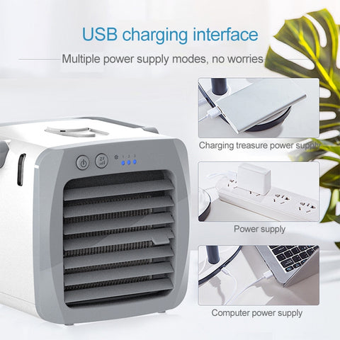 Mini Portable Household USB Refrigeration Air Conditioning Fan Air Cooler, 14.5x13x12.5cm