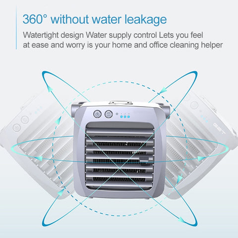 Mini Portable Household USB Refrigeration Air Conditioning Fan Air Cooler, 14.5x13x12.5cm