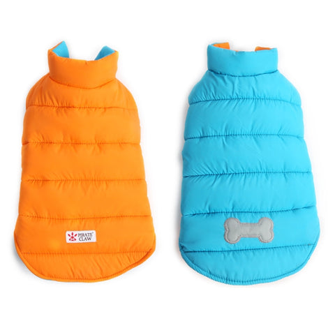 New Autumn and Winter Style Lovely Bone Pattern Pet Dog Reversible Cotton Garment Size:S, Bust: 38-43cm, Neck: 26-31cm, Size:S
