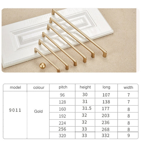9011-160 Modern Simple Cabinet Door Handle Drawer Wardrobe Zinc Alloy Handle, 9011-160