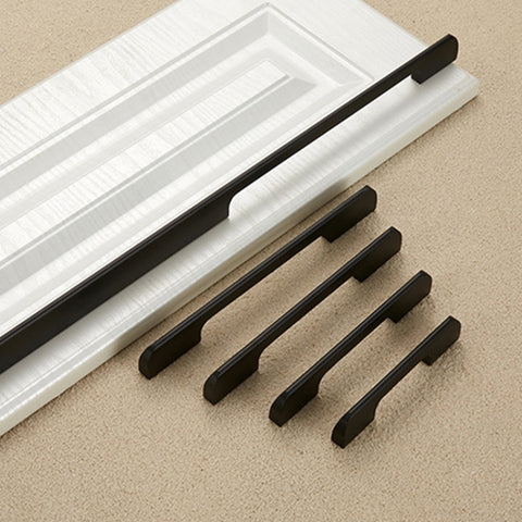 2049-160 Drawer Cabinet Door Aluminum Alloy Handle Straight Door Handle, 2049-160 (Black), 2049-160 (White)