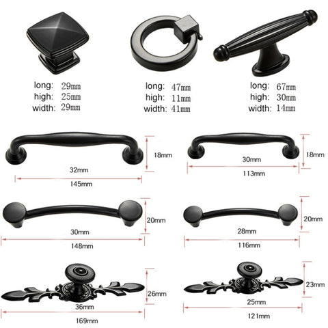 6291A-96 Simple Cabinet Door Handle Drawer Wardrobe Zinc Alloy Handle, 6291A-96