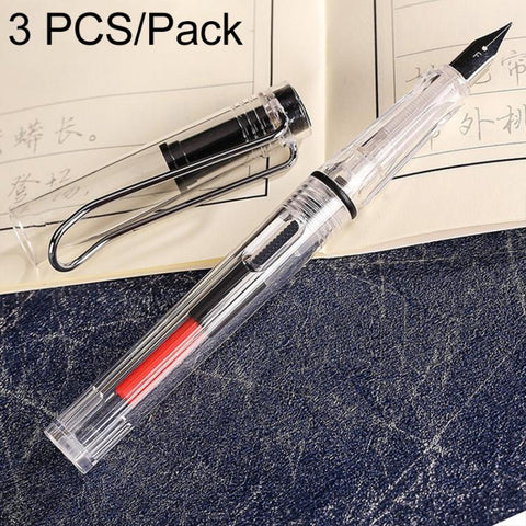 3 PCS School Office Extra Fine Titanium Alloy Nib Transparent Piston Fountain Pen(Black), Random Delivery(0.5mm/0.38mm Nib), HC3328B, HC3328E, HC3328F, HC3328G, HC3328L, HC3328LG, HC3328P, HC3328R, HC3328TE, HC3328TG, HC3328TH, HC3328TL, HC3328TT      ...
