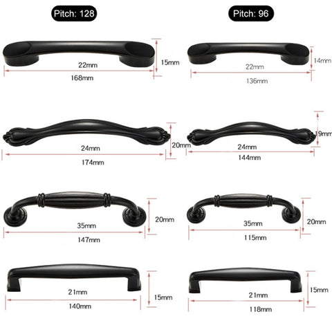 6225A-64 Simple Cabinet Door Handle Drawer Wardrobe Zinc Alloy Handle, 6225A-64