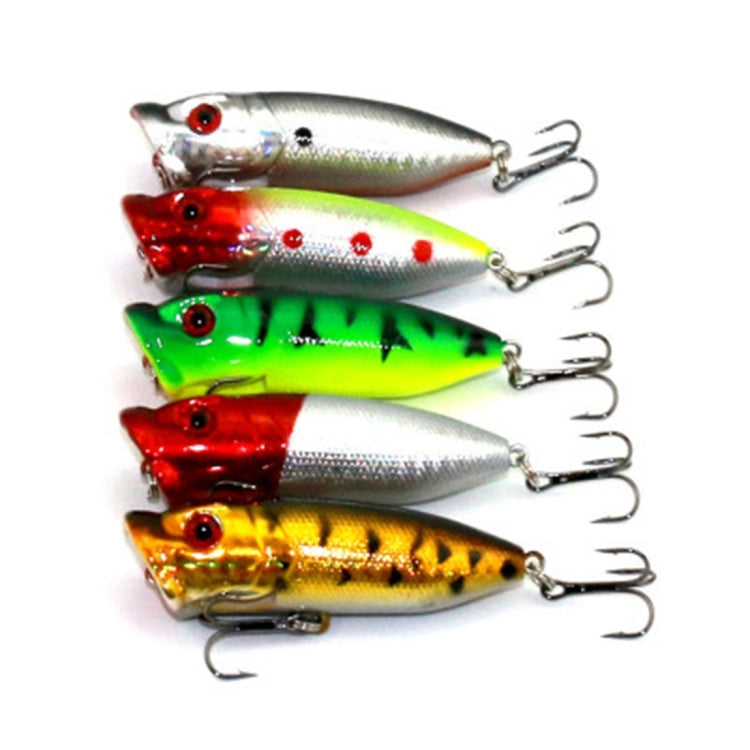 HENGJIA Artificial Popper Fishing Lures Environmentally Friendly Fishing Bait with Hooks, Length: 6.5 cm, Random Color Delivery, Length: 6.5cm