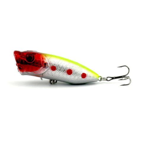 HENGJIA Artificial Popper Fishing Lures Environmentally Friendly Fishing Bait with Hooks, Length: 6.5 cm, Random Color Delivery, Length: 6.5cm