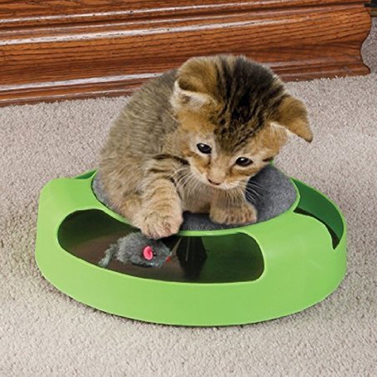 Pet Supplies Cat Plastic Catch the Mouse Interactive Turntable Pet Toys, Turntable Pet Toys