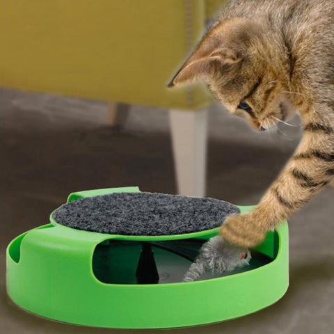 Pet Supplies Cat Plastic Catch the Mouse Interactive Turntable Pet Toys, Turntable Pet Toys