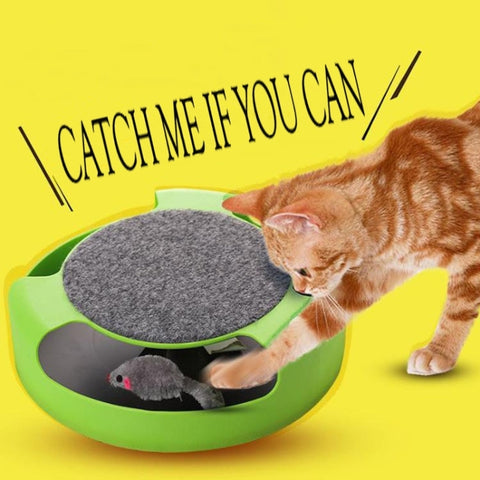 Pet Supplies Cat Plastic Catch the Mouse Interactive Turntable Pet Toys, Turntable Pet Toys
