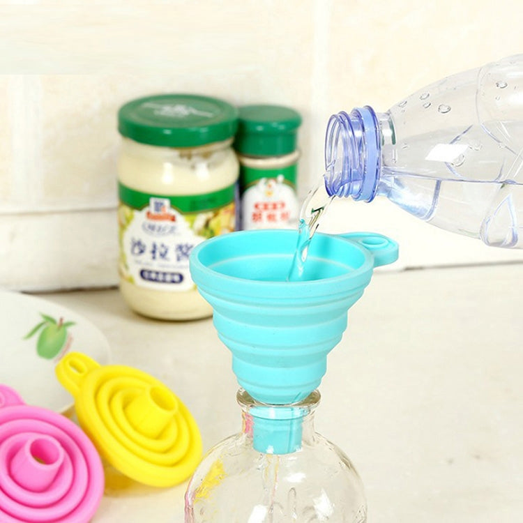 Mini Silicone Foldable Telescopic Funnel Random Color Delivery, Random Color Delivery