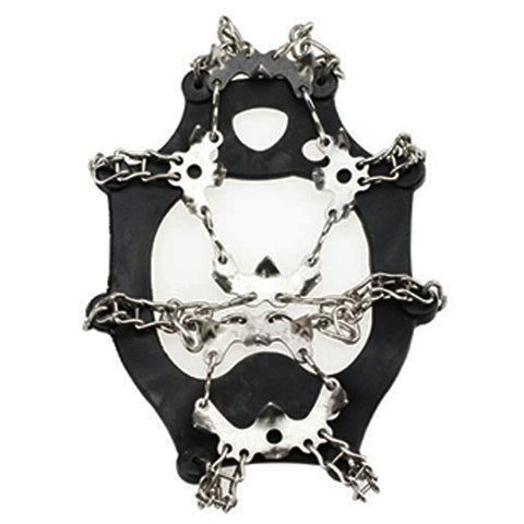 One Pair 19 Teeth Anti-Slip Ice Gripper Hiking Climbing Chain Shoes Covers, Size: M, 19 Teeth Size:M(Black), 19 Teeth Size:M(Orange)
