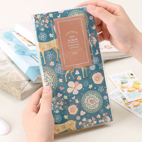 3 inch DIY Creativity Insert Type Mini Exquisite Photo Album, Little Swallow Pattern, Baymax Pattern, Red Leaves Pattern, Daisy Pattern, Forest Pattern, Happy Bird Pattern, Duck Pattern, Four Leaf Clover Pattern, Many Trees Dry Pattern                 ...