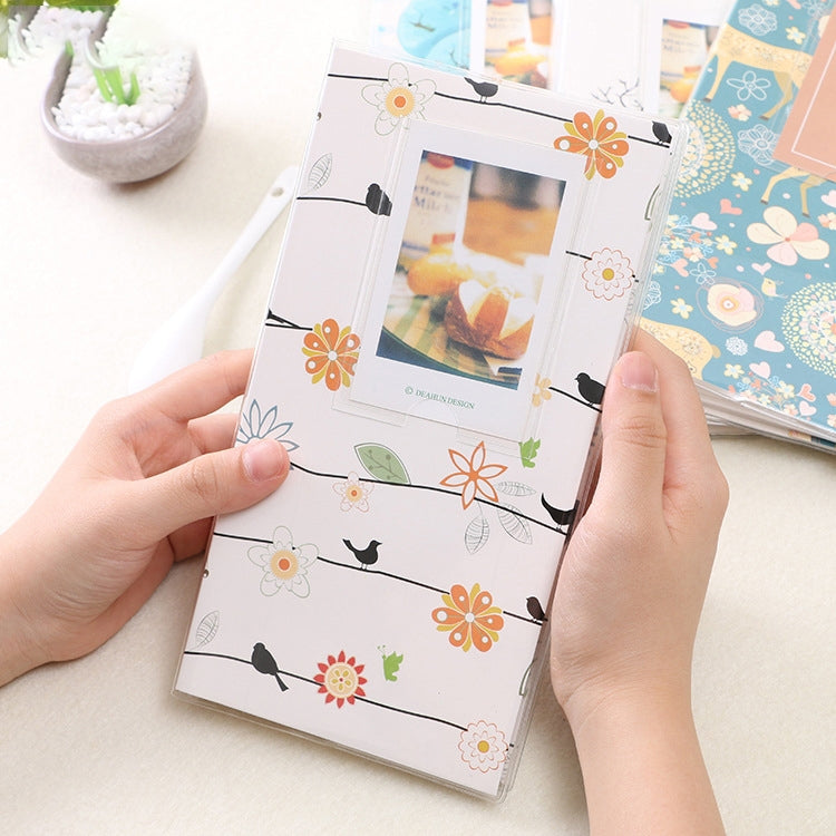 3 inch DIY Creativity Insert Type Mini Exquisite Photo Album, Little Swallow Pattern, Baymax Pattern, Red Leaves Pattern, Daisy Pattern, Forest Pattern, Happy Bird Pattern, Duck Pattern, Four Leaf Clover Pattern, Many Trees Dry Pattern                 ...