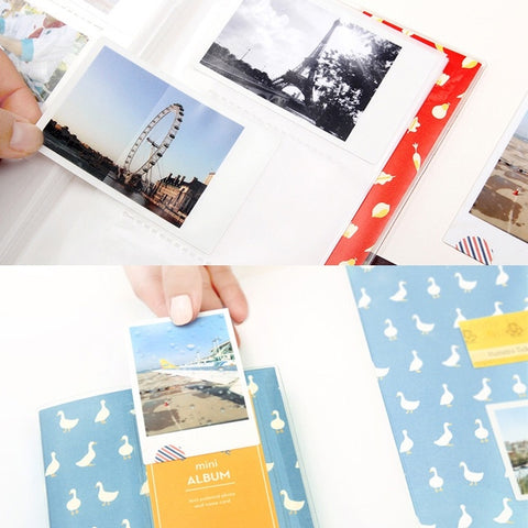 3 inch DIY Creativity Insert Type Mini Exquisite Photo Album, Little Swallow Pattern, Baymax Pattern, Red Leaves Pattern, Daisy Pattern, Forest Pattern, Happy Bird Pattern, Duck Pattern, Four Leaf Clover Pattern, Many Trees Dry Pattern                 ...