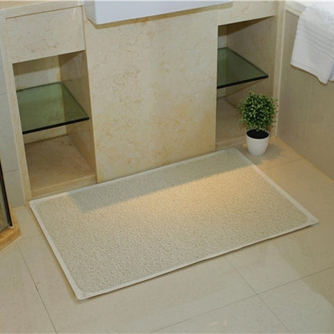 Rectangular Bathroom Bathtub Mildew Stain Resistant PVC Anti-skid Household Foot Pad Carpet, Size: 70cm x 40cm (White), 70cm x 40cm