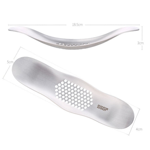 SSGP Kitchen Tool Manual 304 Stainless Steel Brushed Texture Garlic Presser, 304 Stainless Steel Garlic Crusher