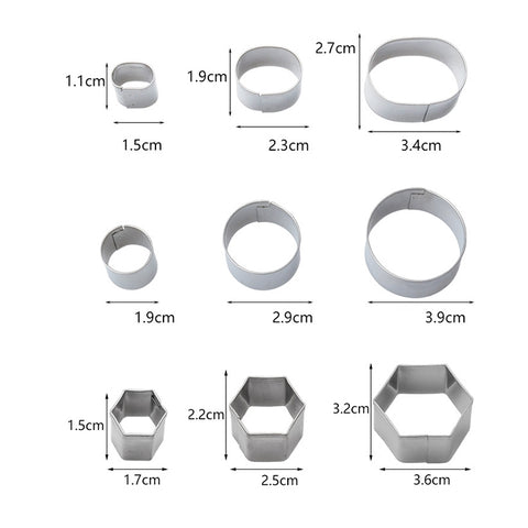 24 PCS / Set Stainless Steel DIY Cookie Biscuits Molds Geometry Baking Tools (Octagon), HC4340A, HC4340B, HC4340C