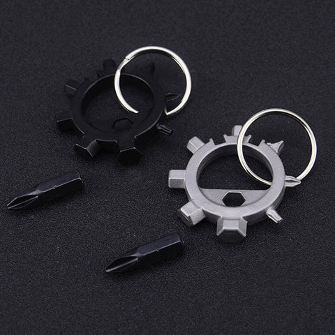 Multi-function Portable Outdoor Key Chain Screwdriver Bicycle Repair Tools, Screwdriver (Silver), Screwdriver (Black)
