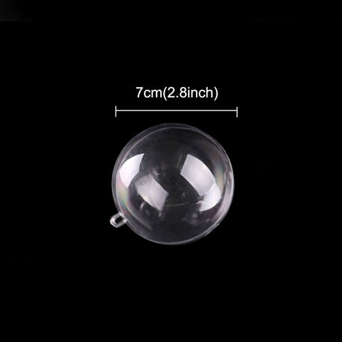 5 PCS Transparent Christmas Ball Hollow Plastic Sphere Ball Shaped Eternal Flower Ball Wedding Gifts Gift Box, Size: 7 x 7cm, Size: 7 x 7cm