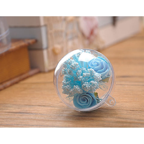 5 PCS Transparent Christmas Ball Hollow Plastic Sphere Ball Shaped Eternal Flower Ball Wedding Gifts Gift Box, Size: 7 x 7cm, Size: 7 x 7cm