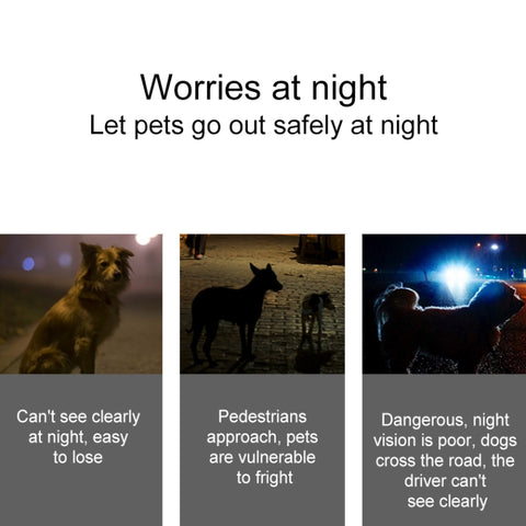 LED Night Light Pet Safety Collar Silicone Pendant