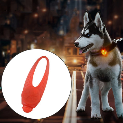 LED Night Light Pet Safety Collar Silicone Pendant