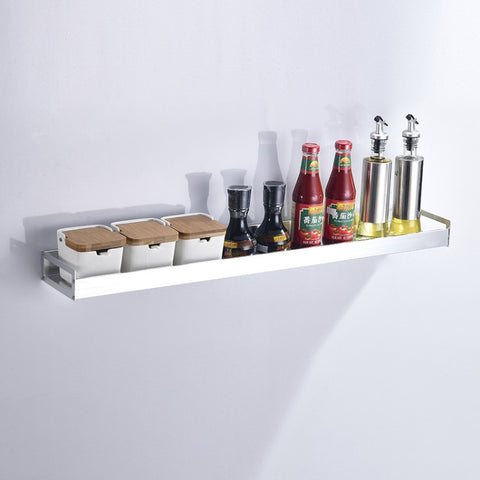 60cm Kitchen Multi-function Wall Hanging Holder Seasoning Storage Rack, 60cm(Silver)