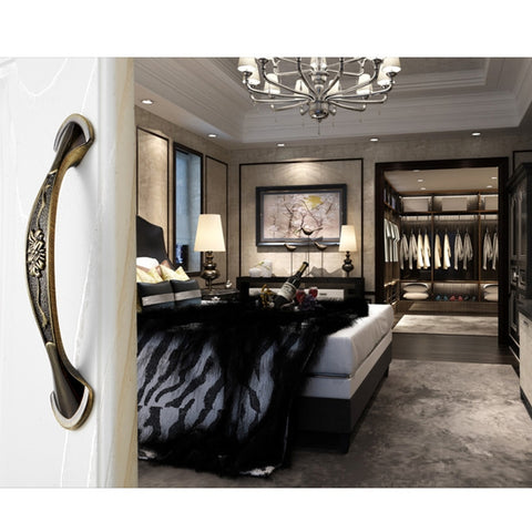 6026-96 European Style Zinc Alloy Cabinet Wardrobe Drawer Door Handle, Hole Spacing: 96mm (Bronze), 6026-96 Bronze