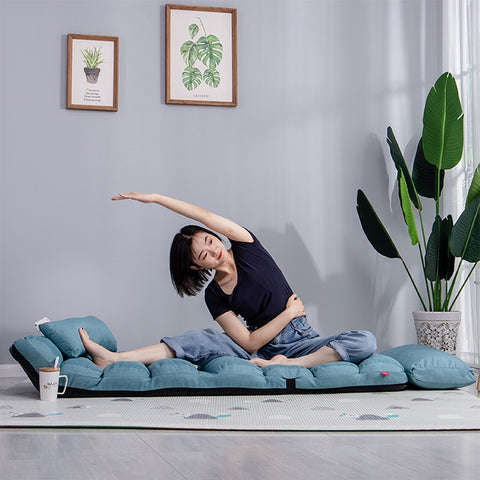 C1 Lazy Couch Tatami Foldable Single Recliner Bay Window Creative Leisure Floor Chair, Size:205x56x20cm, 205x56x20cm (Red), 205x56x20cm (Purple), 205x56x20cm (Lake Blue), 205x56x20cm (Khaki), 205x56x20cm (Green), 205x56x20cm (Dark Coffee)              ...